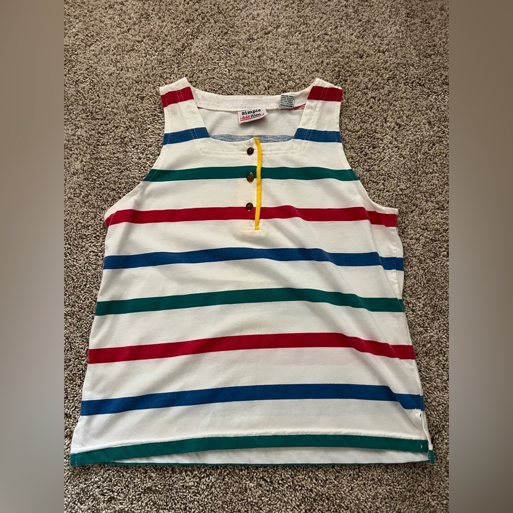 VTG Colorful Striped Women's Tank Top